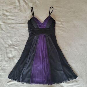City Triangles Black and Purple Dress